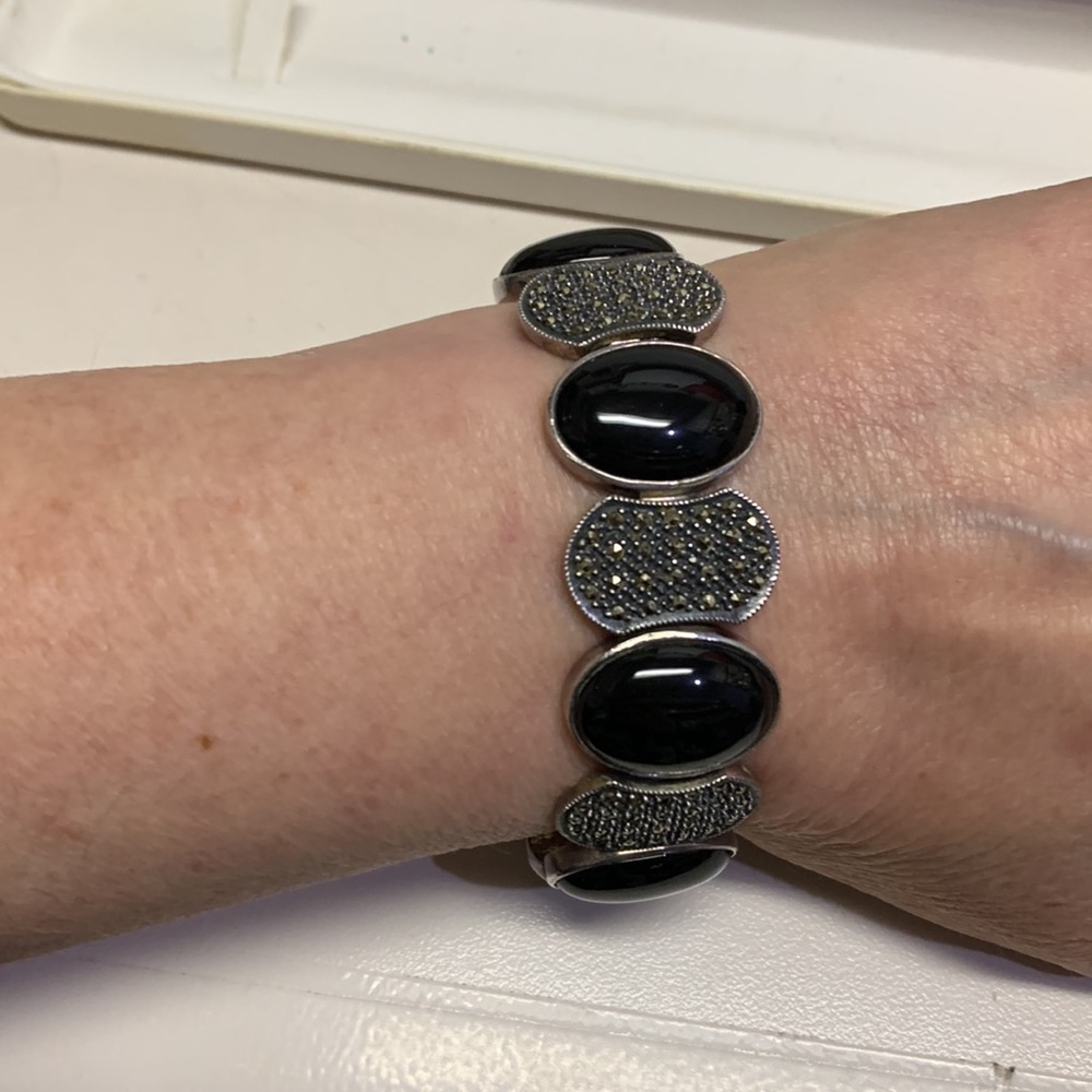 Sterling silver marcasite bracelet